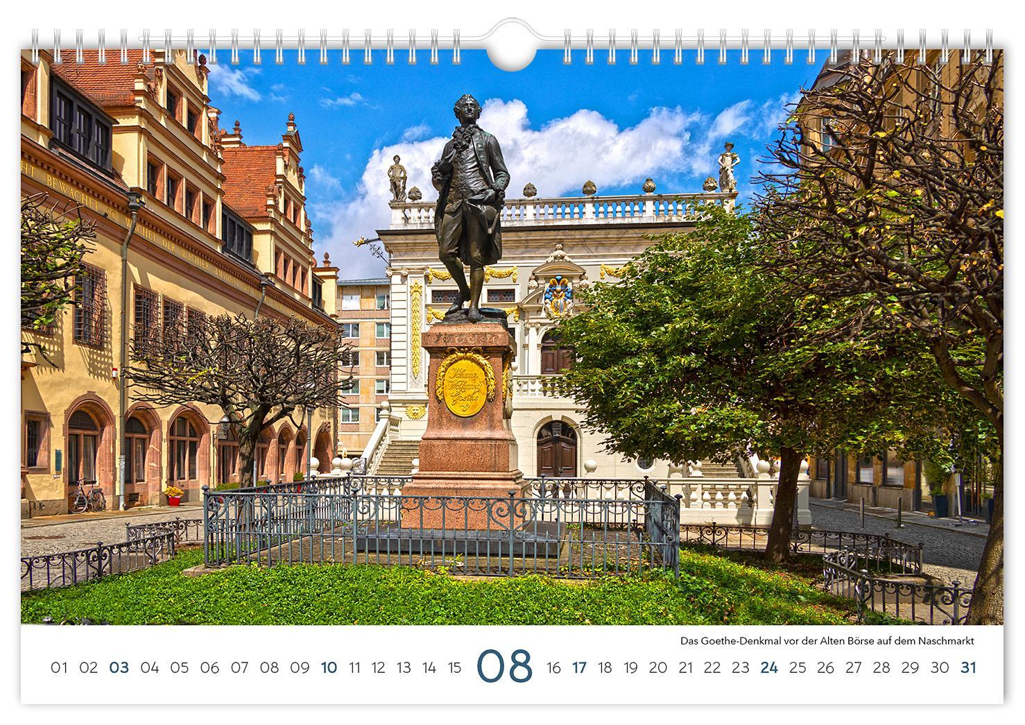 Bild: 9783910680685 | Kalender Leipzig 2025 | 30 x 20 cm weißes Kalendarium | Peter Schubert