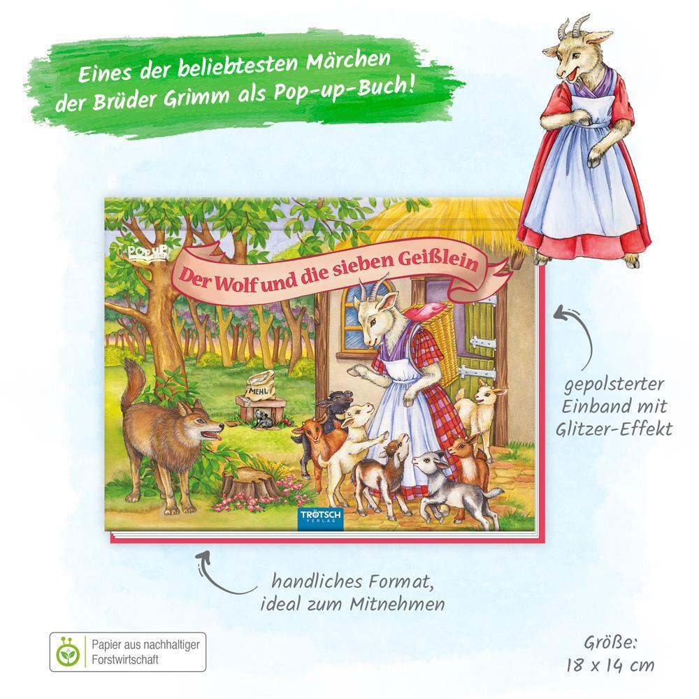 Bild: 9783988020598 | Trötsch Märchenbuch Pop-up-Buch Der Wolf und die sieben Geißlein