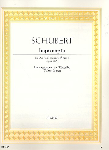 Cover: 9790001086295 | Impromptu 2 Es Opus 90 D899 | Franz Schubert | Buch | Schott Music