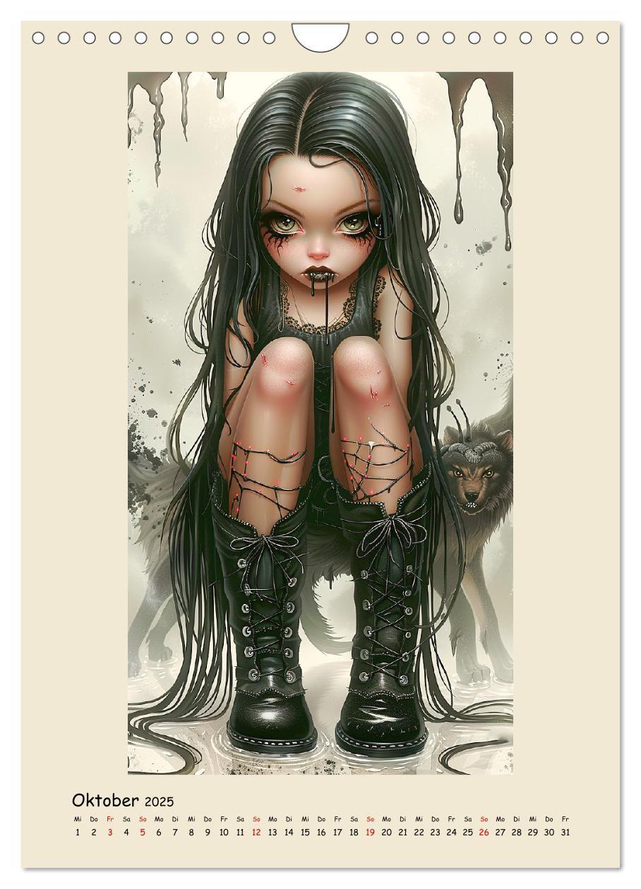 Bild: 9783457126738 | Gothic-Girls. Bizzare Comic-Art (Wandkalender 2025 DIN A4 hoch),...