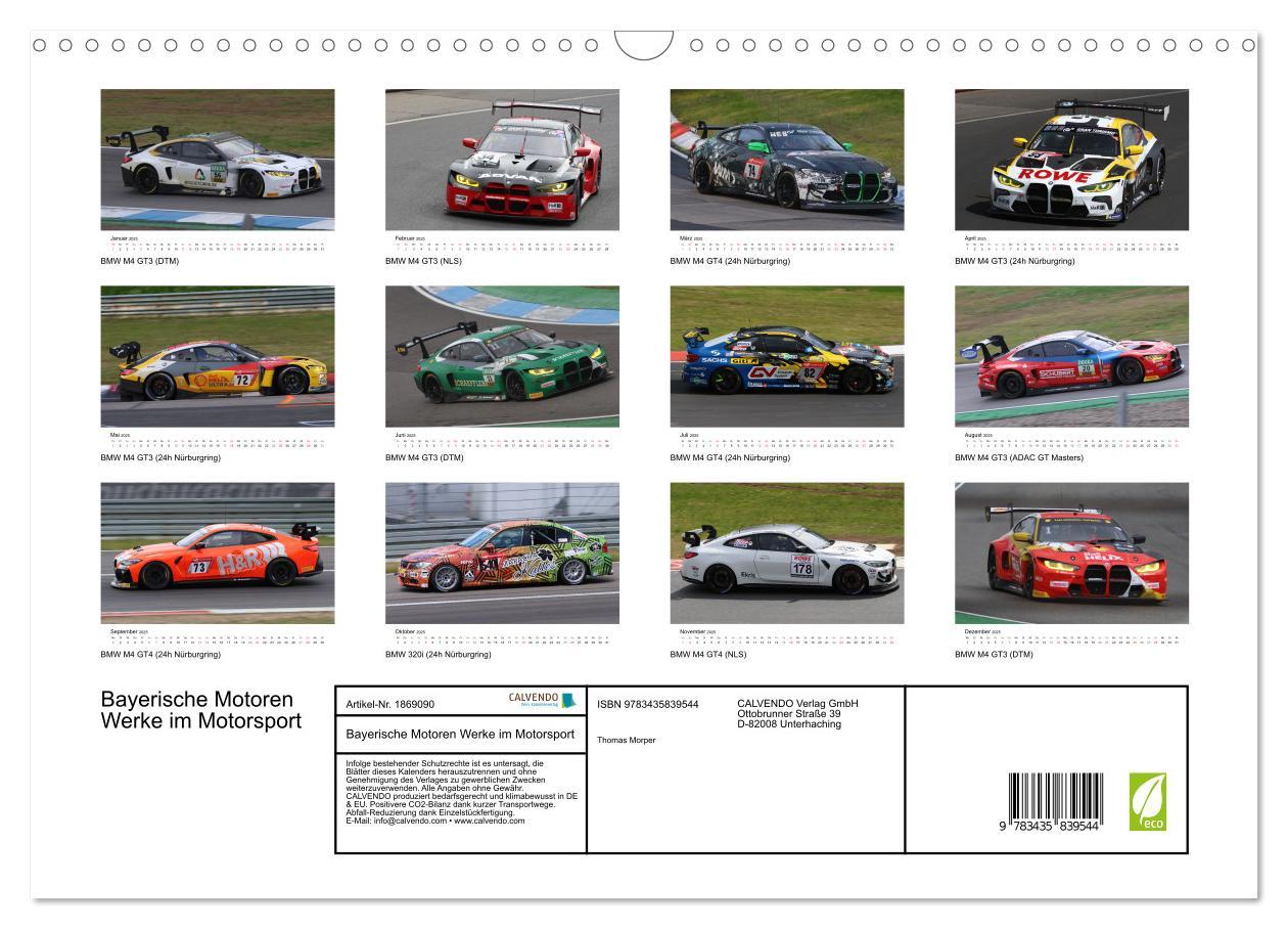 Bild: 9783435839544 | Bayerische Motoren Werke im Motorsport (Wandkalender 2025 DIN A3...