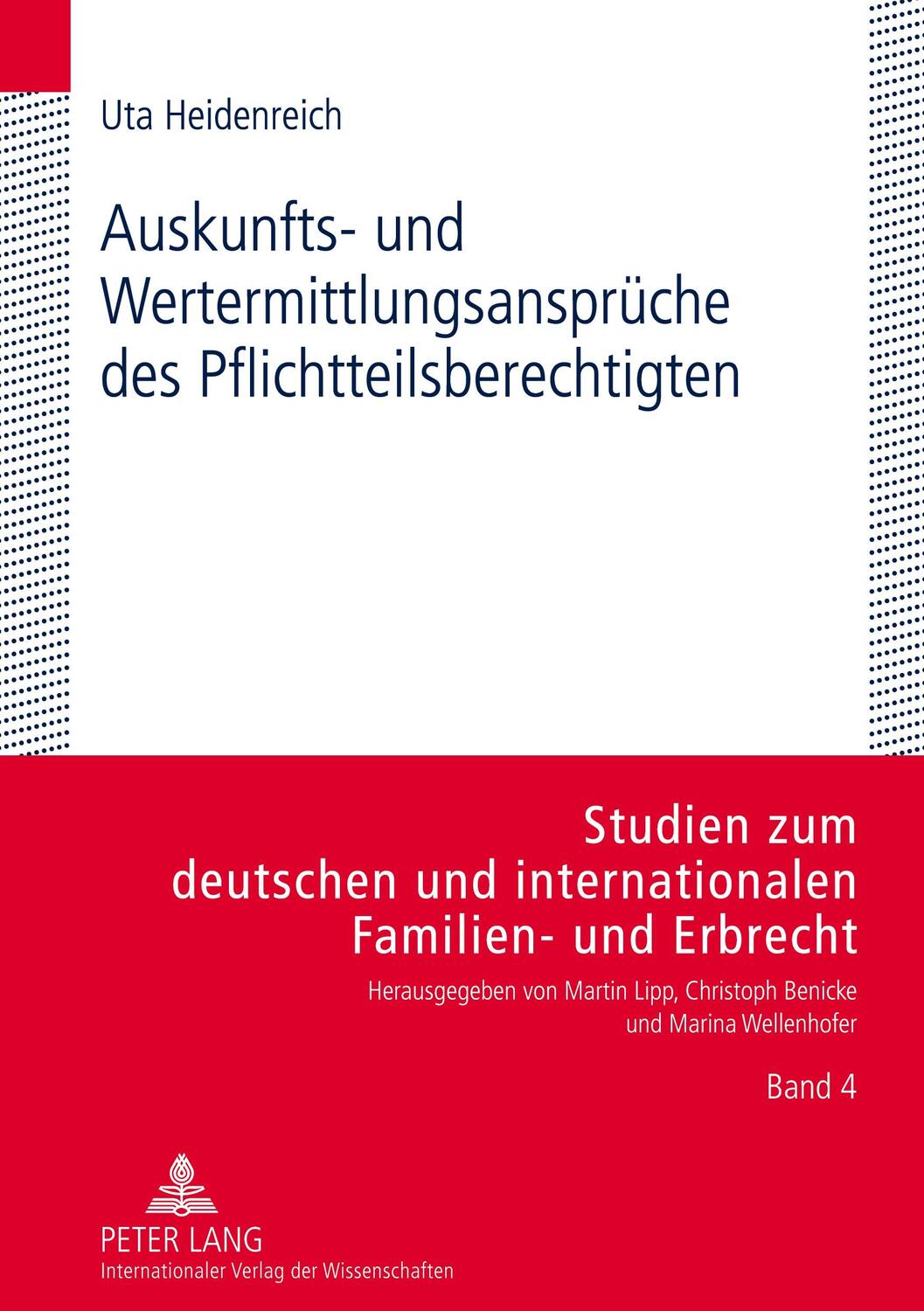 Cover: 9783631600184 | Auskunfts- und Wertermittlungsansprüche des Pflichtteilsberechtigten