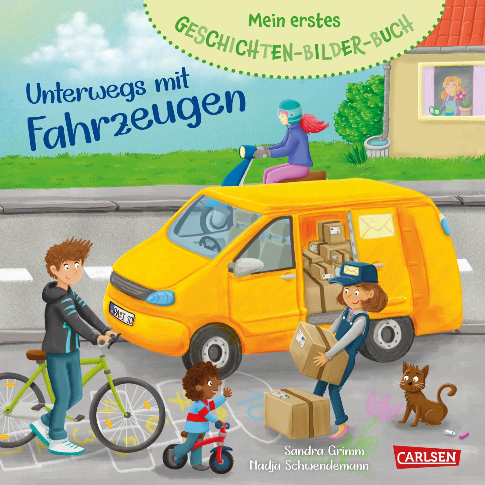 Cover: 9783551171856 | Mein erstes Geschichten-Bilder-Buch: Unterwegs mit Fahrzeugen | Grimm