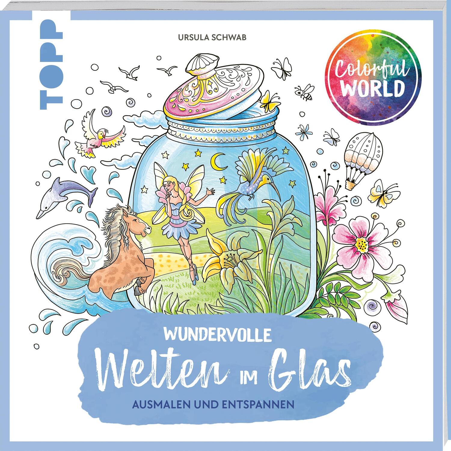 Cover: 9783735881076 | Colorful World - Wundervolle Welten im Glas | Ausmalen &amp; entspannen