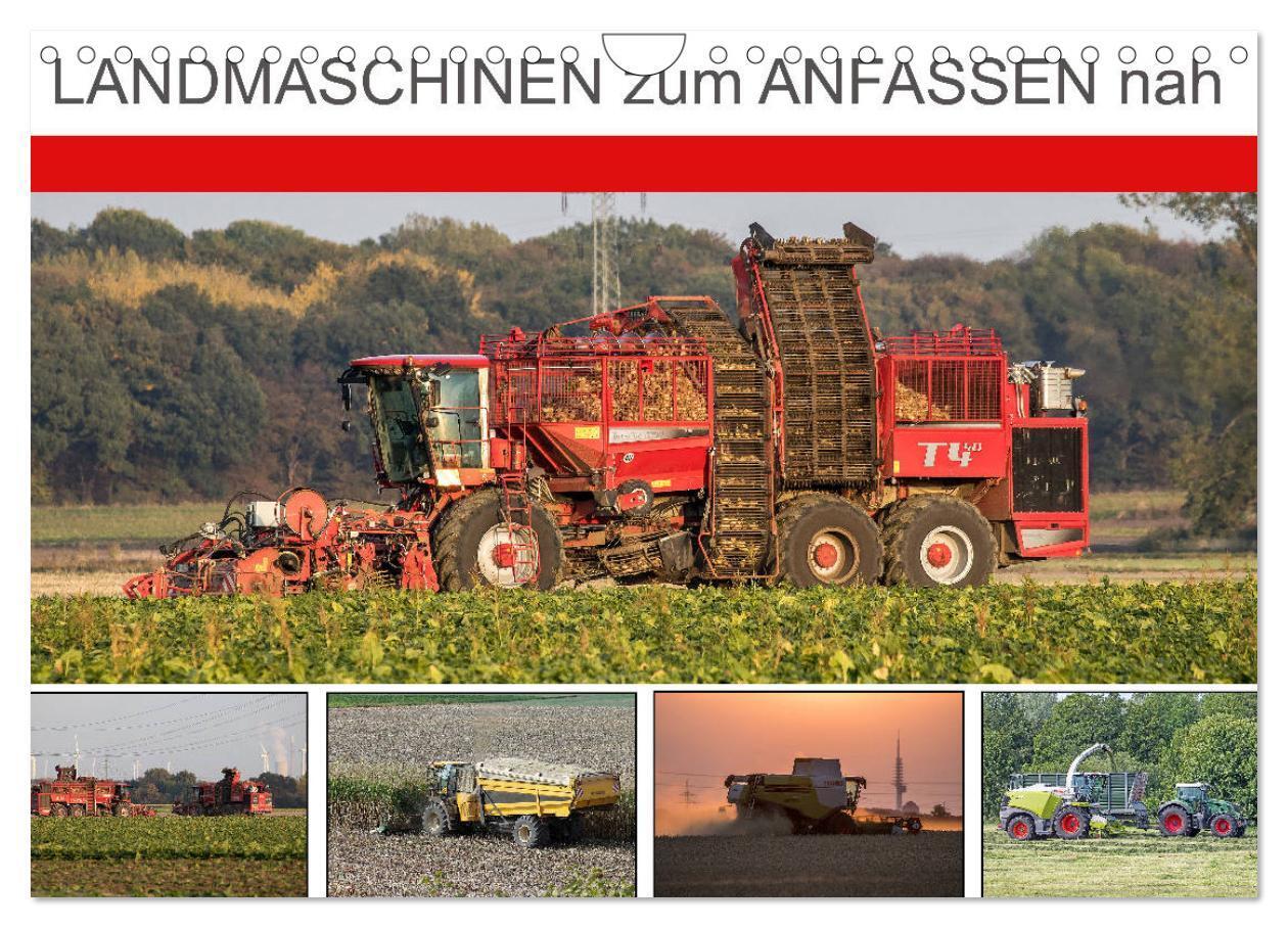 Cover: 9783383381508 | Landmaschinen zum Anfassen nah (Wandkalender 2024 DIN A4 quer),...