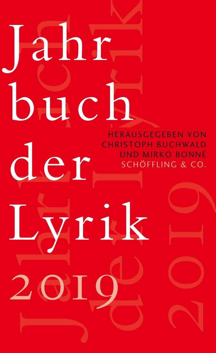Cover: 9783895616822 | Jahrbuch der Lyrik 2019 | Jahrbuch der Lyrik | Buch | 248 S. | Deutsch