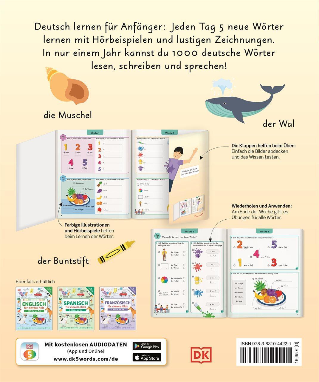 Rückseite: 9783831044221 | Deutsch für clevere Kids - 5 Wörter am Tag | Taschenbuch | 240 S.