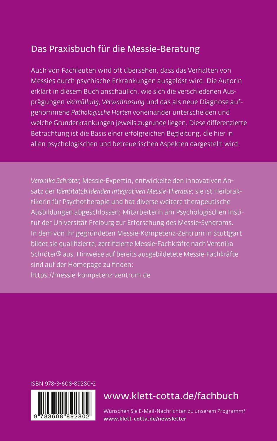 Rückseite: 9783608892802 | Messie-Syndrom und Pathologisches Horten - Das Praxisbuch (Leben...