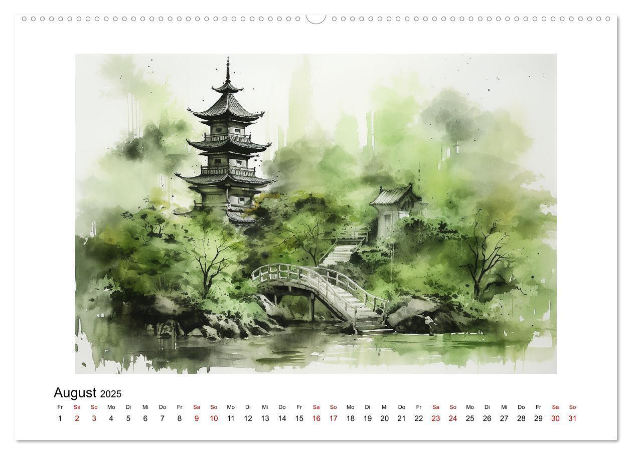 Bild: 9783383794704 | Heiwa - Friedliche Aquarelle im japanischen Stil (Wandkalender 2025...