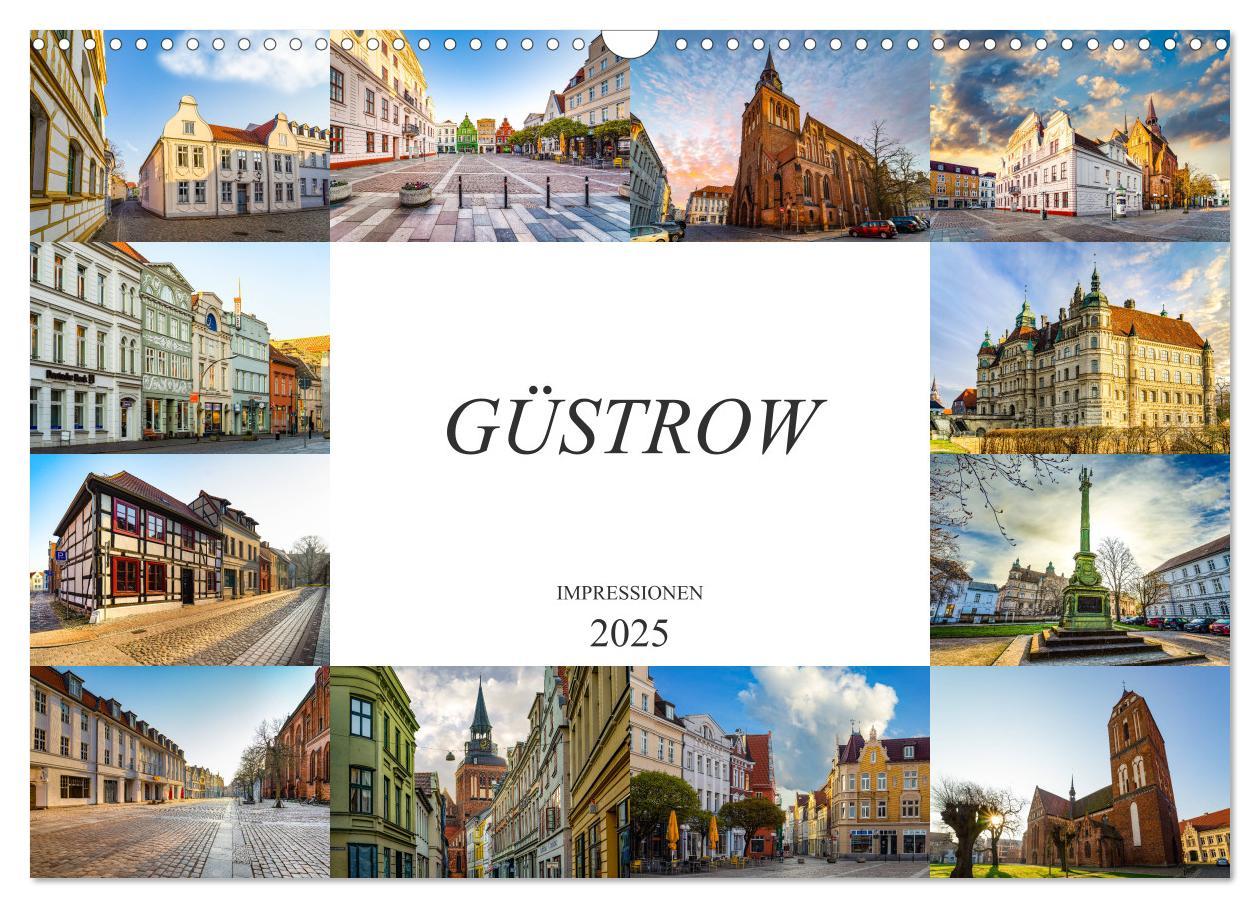 Cover: 9783435241712 | Güstrow Impressionen (Wandkalender 2025 DIN A3 quer), CALVENDO...