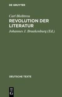 Cover: 9783484190221 | Revolution der Literatur | Carl Bleibtreu | Buch | ISSN | XXIII