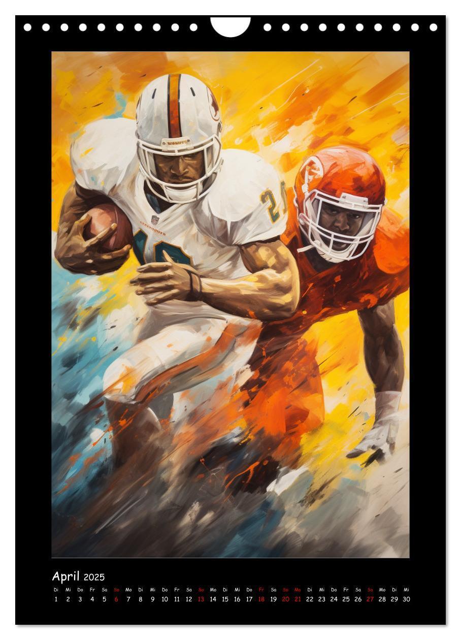 Bild: 9783435860173 | American Football. Paintings (Wandkalender 2025 DIN A4 hoch),...