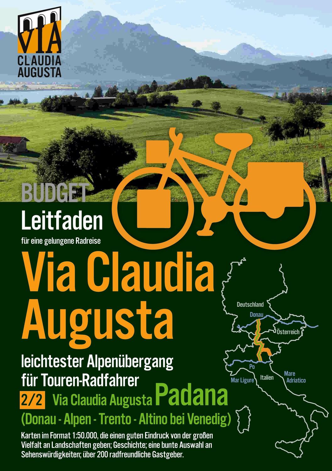 Cover: 9783751960236 | Rad-Route Via Claudia Augusta 2/2 Padana Budget | Christoph Tschaikner