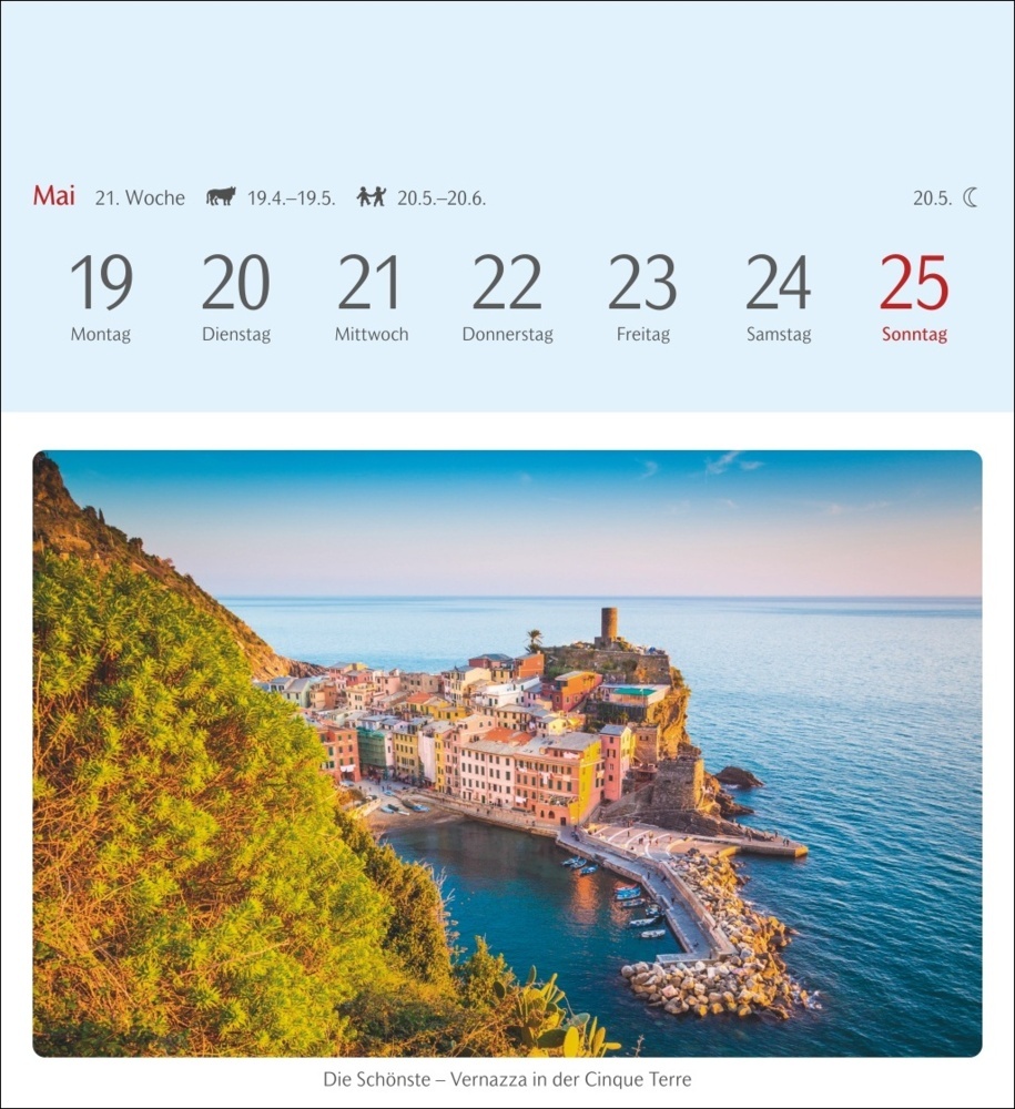 Bild: 9783840034862 | Das Glück liegt in Italien Postkartenkalender 2025 - Wochenkalender...