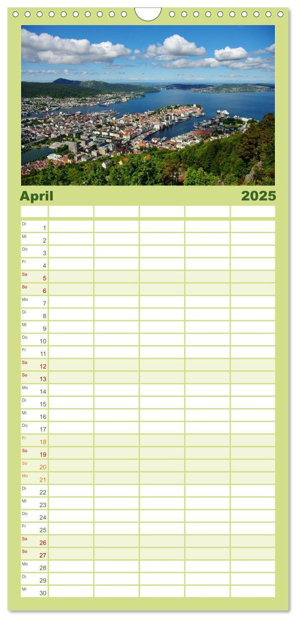 Bild: 9783457122525 | Familienplaner 2025 - Norwegen PUR mit 5 Spalten (Wandkalender, 21...