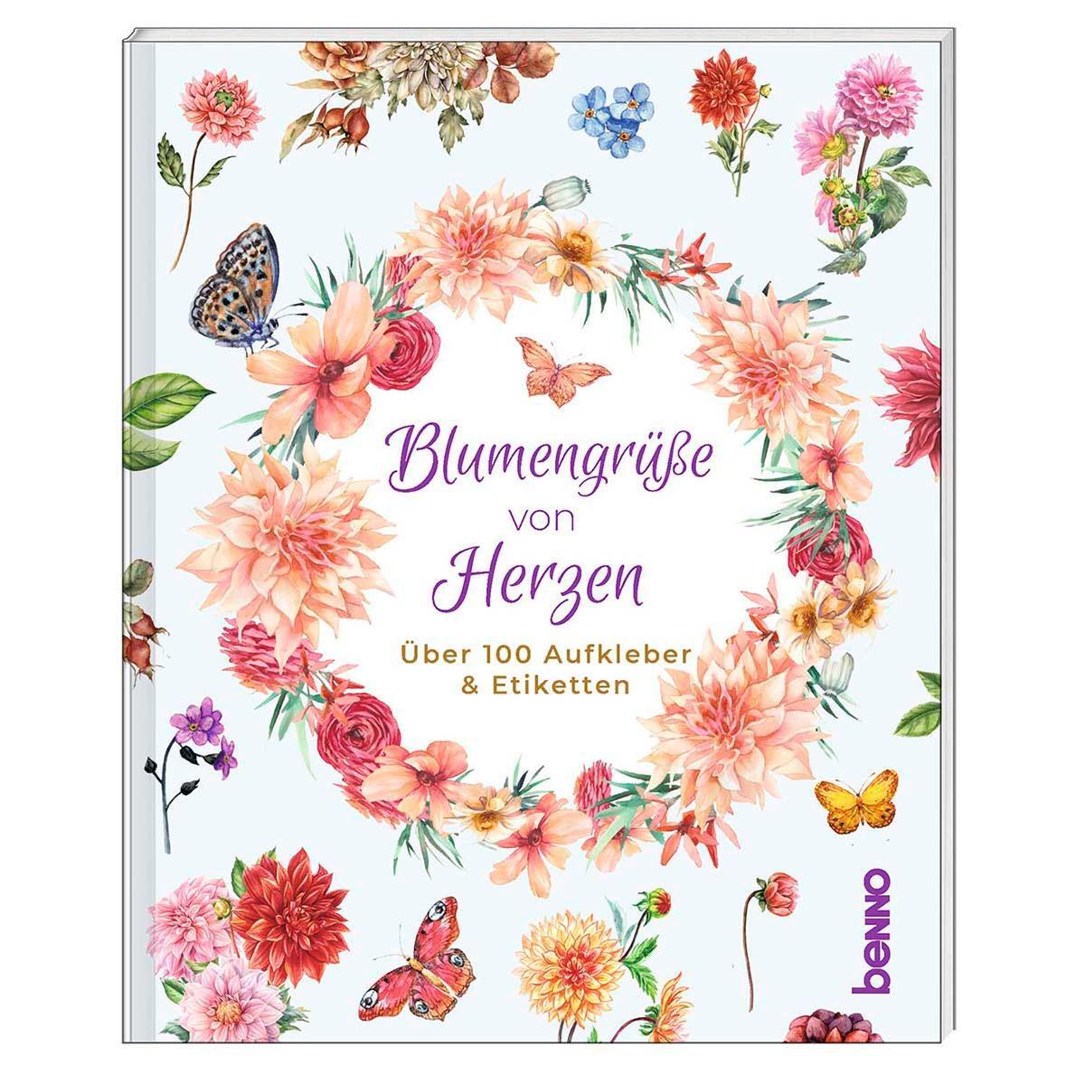 Cover: 9783746261621 | Blumengrüße von Herzen | Über 100 Aufkleber & Etiketten | Taschenbuch