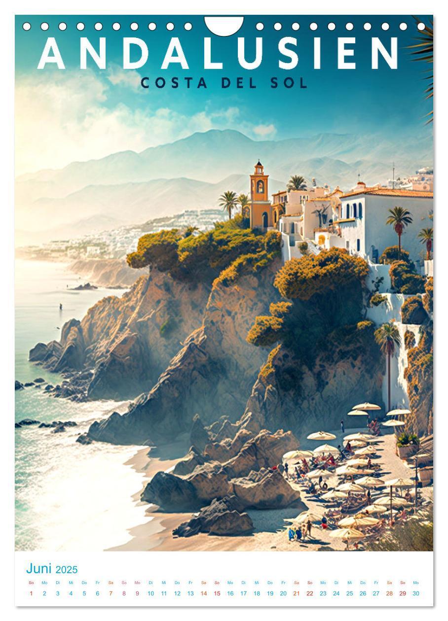 Bild: 9783435880553 | Andalusien - Old School Poster Style (Wandkalender 2025 DIN A4...