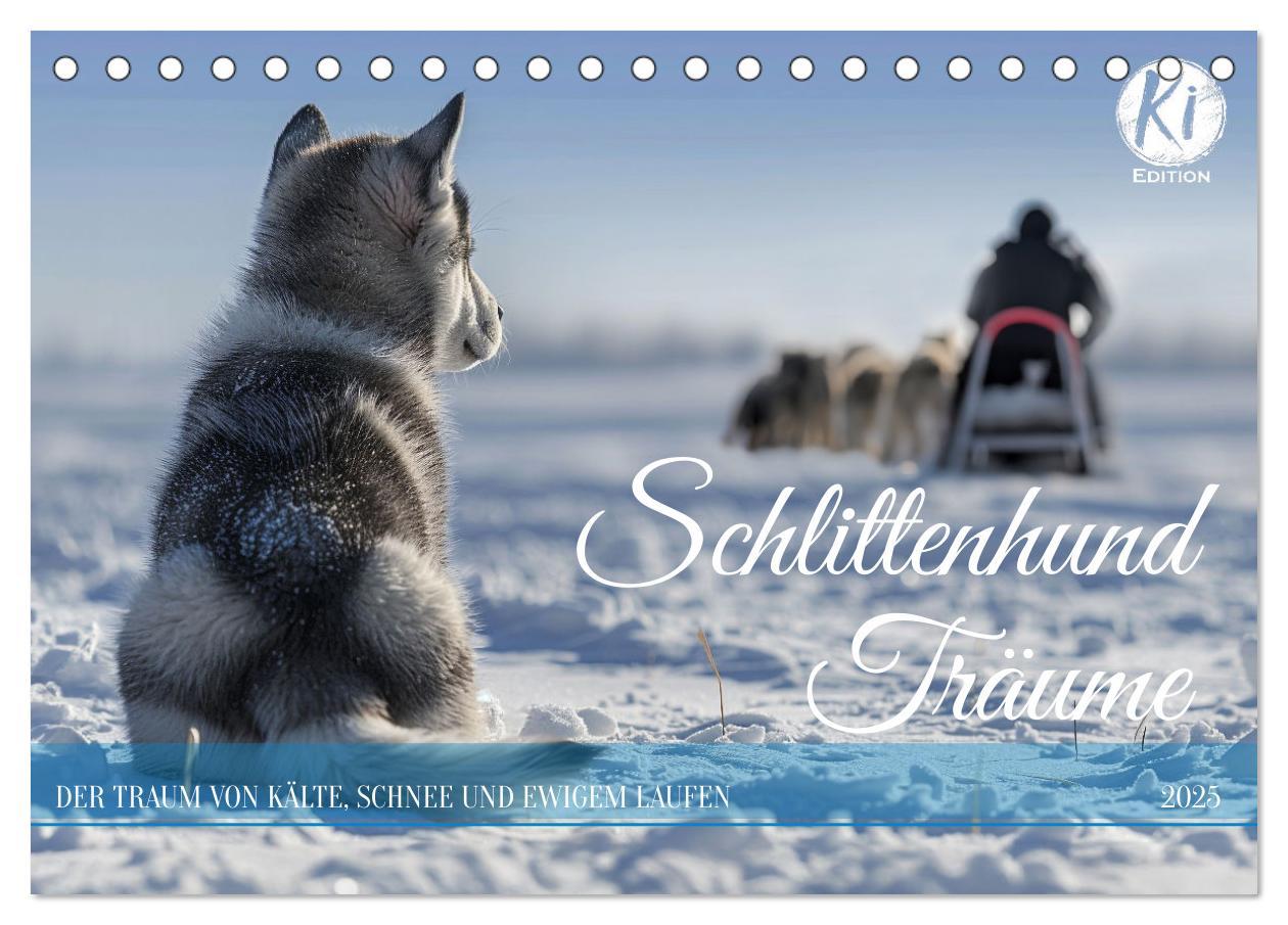 Cover: 9783383831348 | Schlittenhund Träume (Tischkalender 2025 DIN A5 quer), CALVENDO...