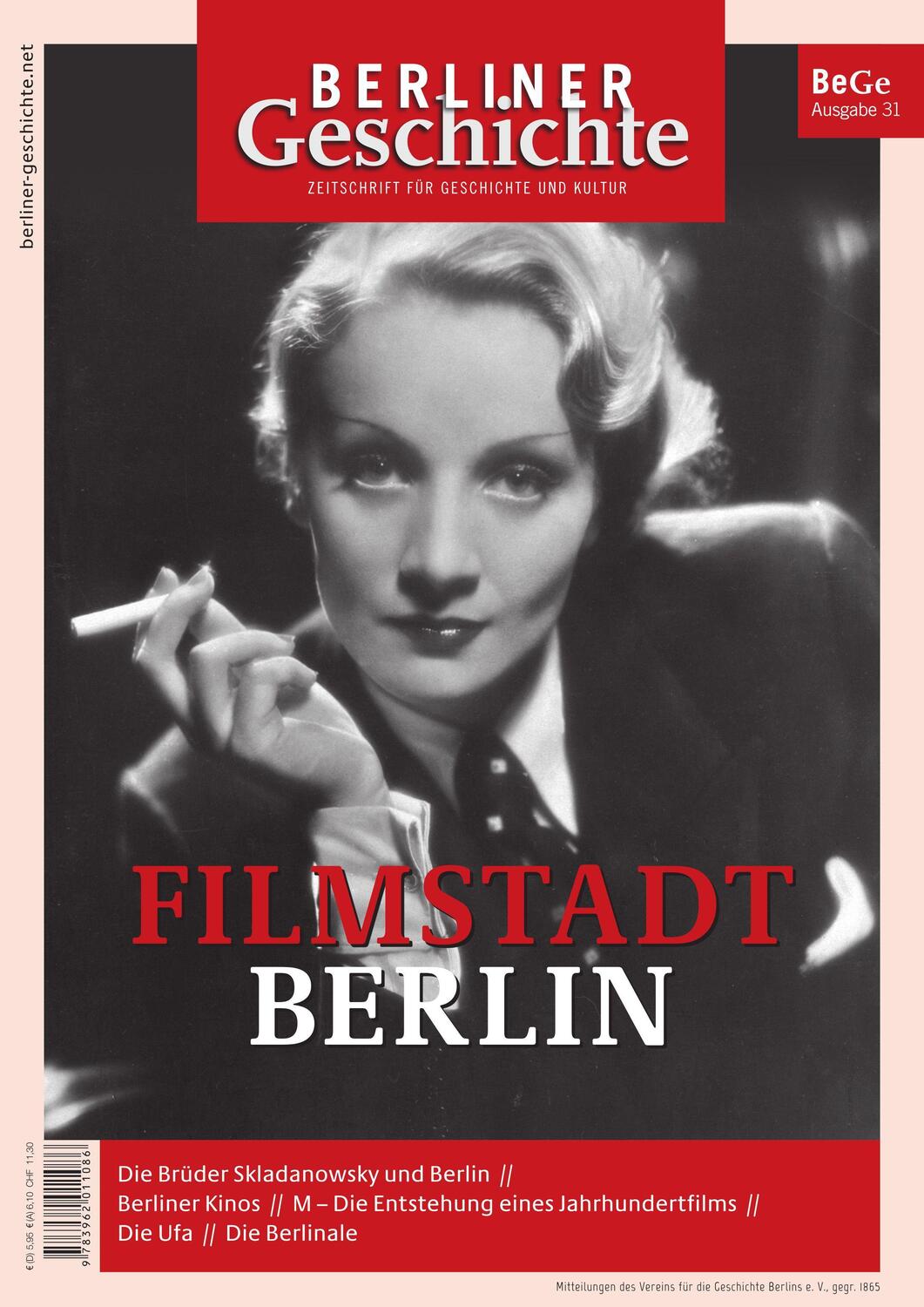 Cover: 9783962011086 | Berliner Geschichte - Zeitschrift für Geschichte und Kultur 31 | V.