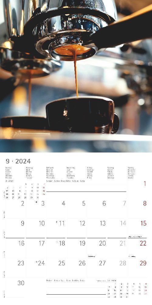Bild: 4251732335571 | Kaffeegenuss 2024 - Broschürenkalender 30x30 cm (30x60 geöffnet) -...