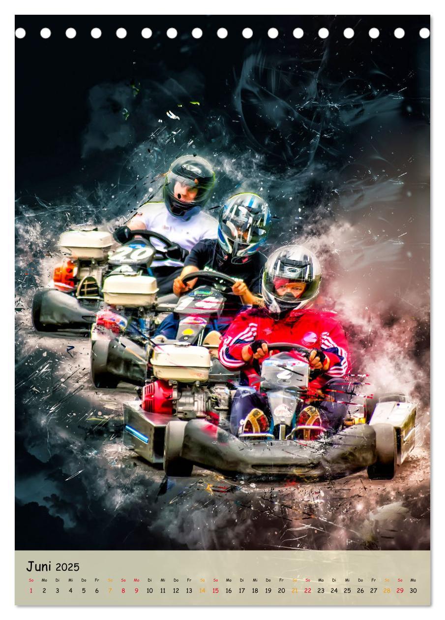 Bild: 9783435910274 | Gokart spektakulär (Tischkalender 2025 DIN A5 hoch), CALVENDO...