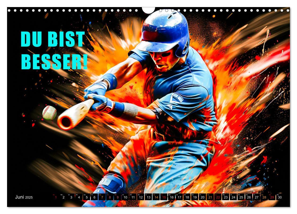 Bild: 9783383862311 | Baseball und Motivation (Wandkalender 2025 DIN A3 quer), CALVENDO...