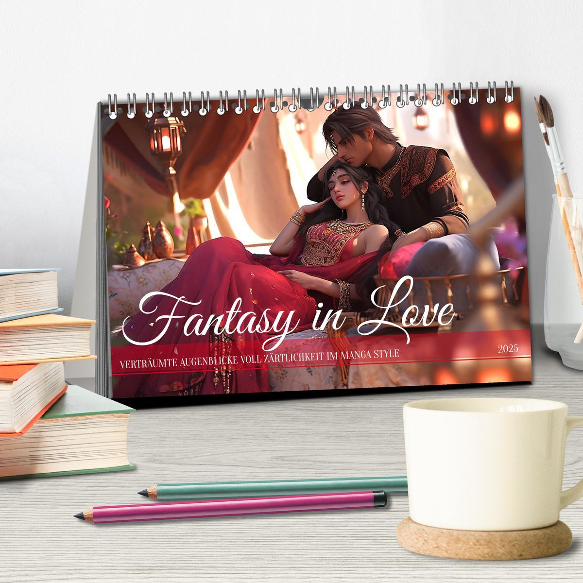 Bild: 9783383886676 | Fantasy in Love (Tischkalender 2025 DIN A5 quer), CALVENDO...