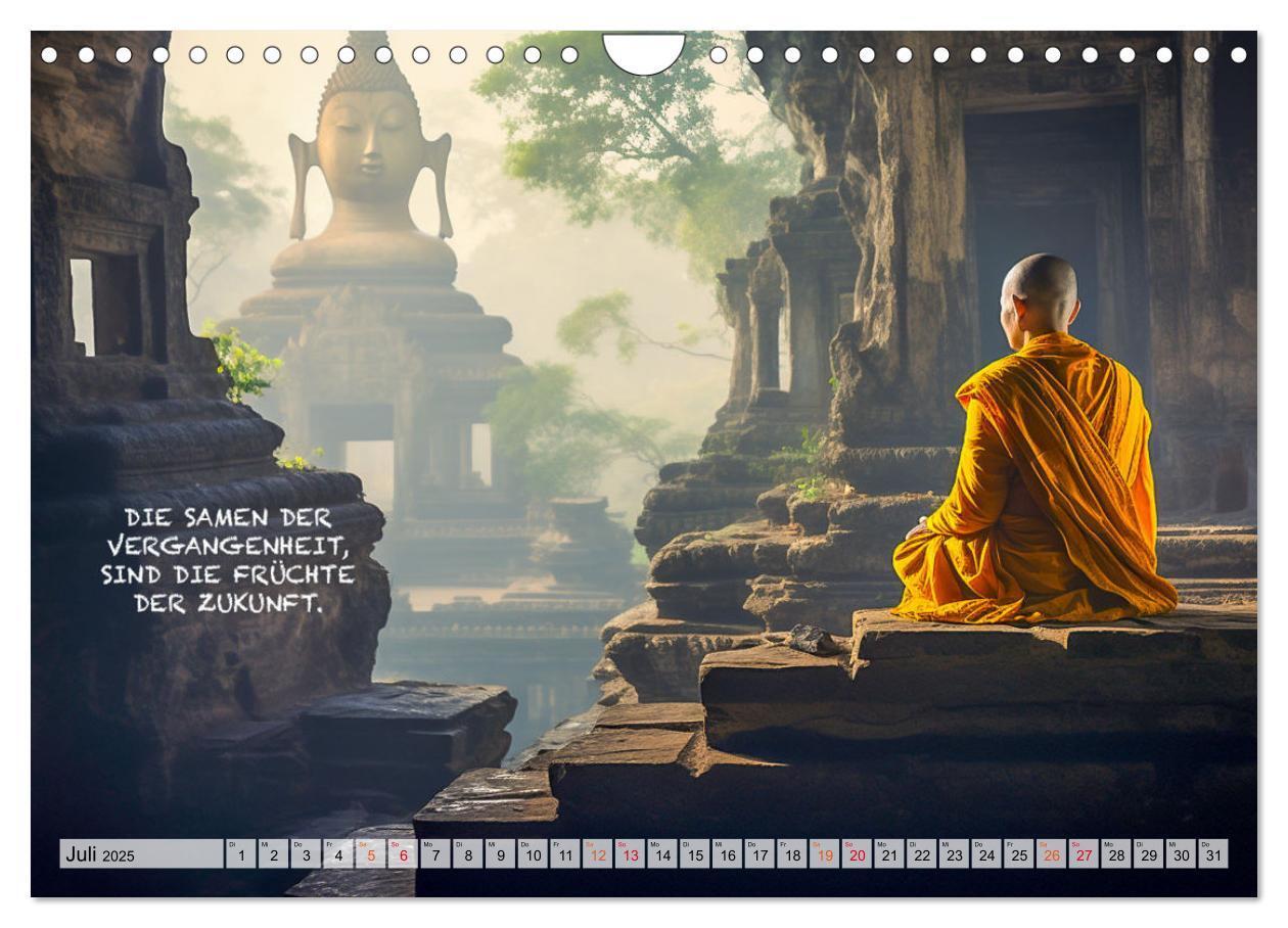 Bild: 9783383775000 | Buddhistische Sprüche (Wandkalender 2025 DIN A4 quer), CALVENDO...