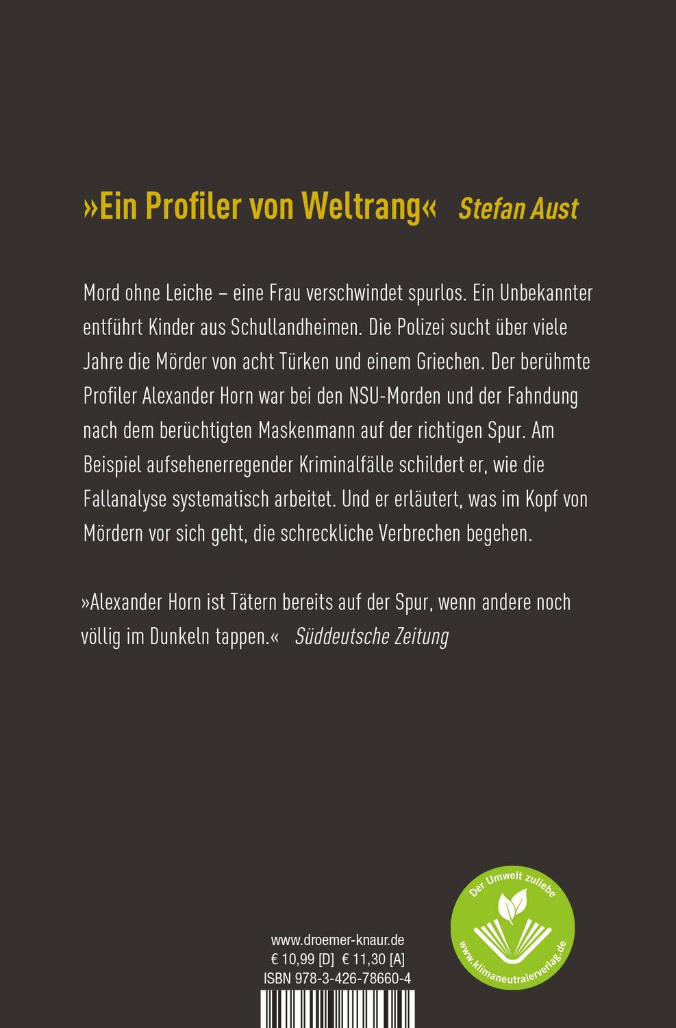 Rückseite: 9783426786604 | Die Logik der Tat | Alexander Horn | Taschenbuch | Paperback | 253 S.