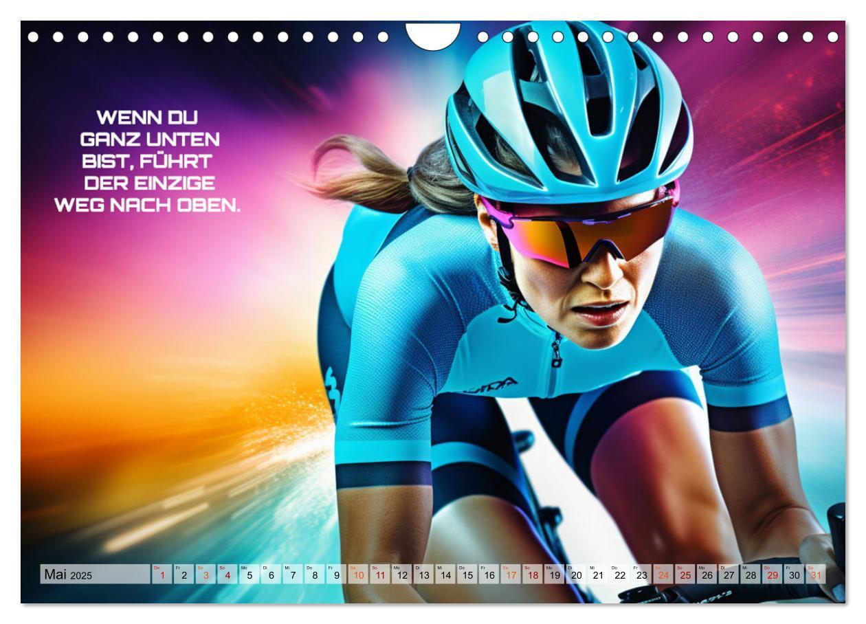 Bild: 9783383849916 | Rennrad und Motivation (Wandkalender 2025 DIN A4 quer), CALVENDO...