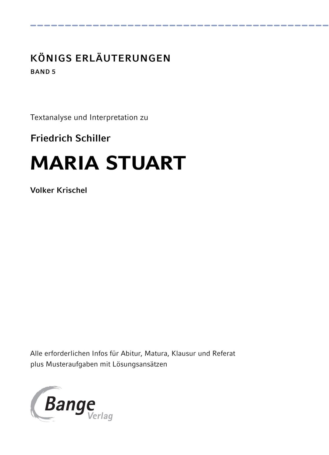 Bild: 9783804420748 | Maria Stuart - Textanalyse und Interpretation | Friedrich Schiller