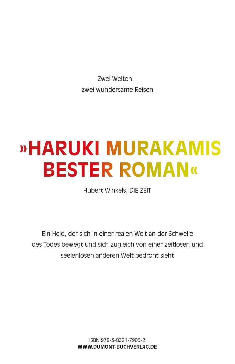 Rückseite: 9783832179052 | Hard boiled Wonderland und das Ende der Welt | Haruki Murakami | Buch