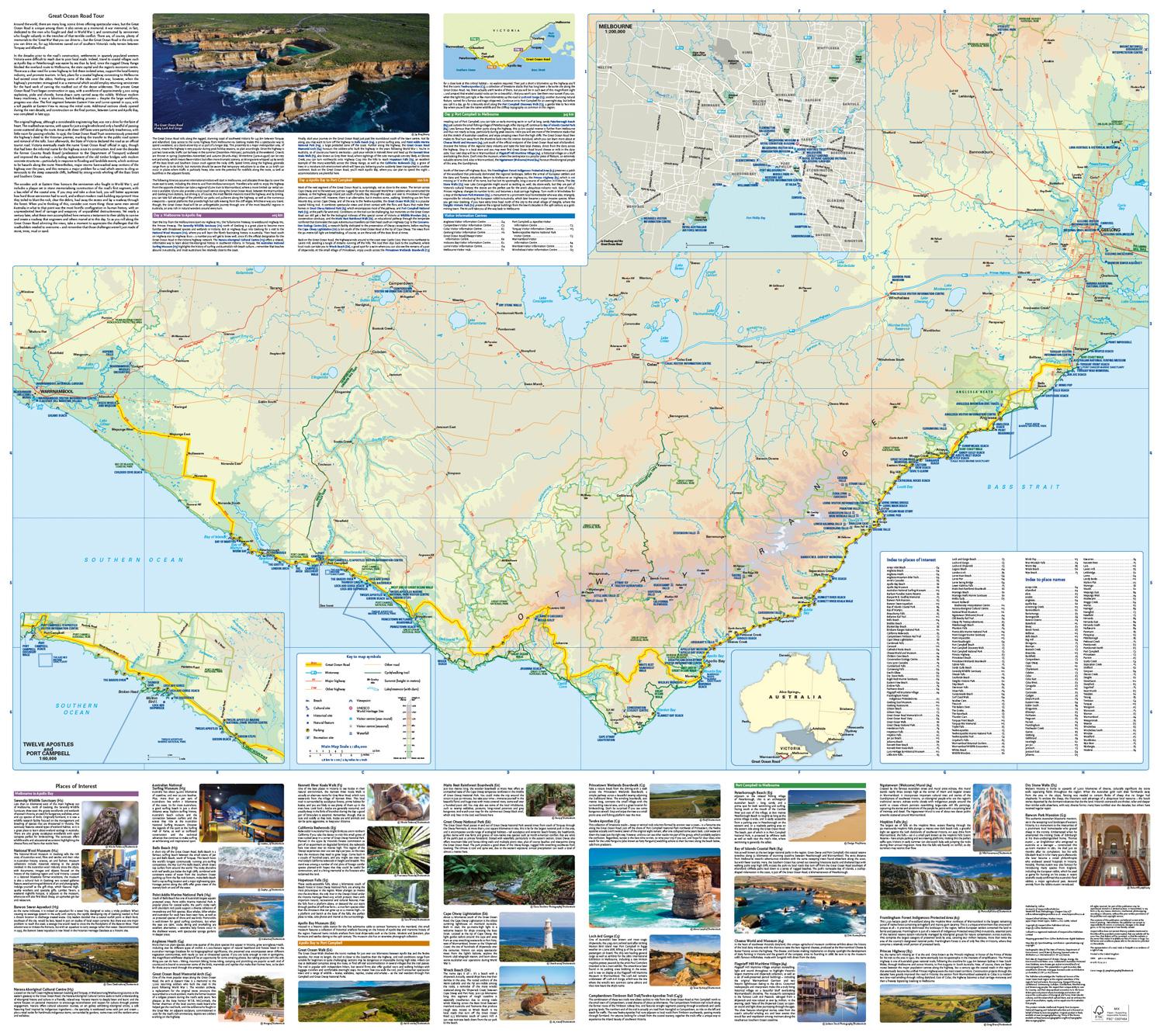 Bild: 9780008609191 | Collins The Great Ocean Road Touring Map | Collins Maps | (Land-)Karte