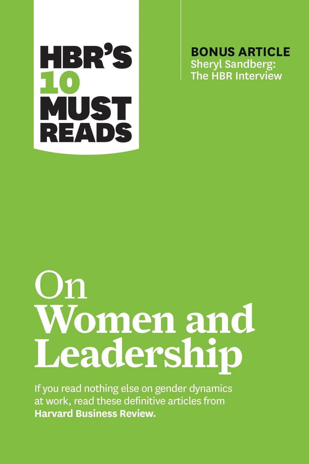 Cover: 9781633696723 | Hbr's 10 Must Reads on Women and Leadership (with Bonus Article...