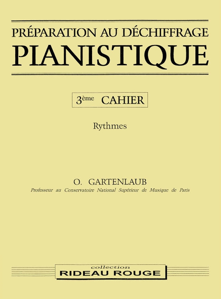 Cover: 9790231102727 | Odette Gartenlaub, Préparation Au Déchiffrage Pianistique - 3...