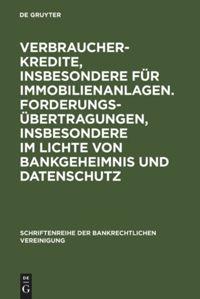 Cover: 9783899492521 | Verbraucherkredite, insbesondere für Immobilienanlagen....