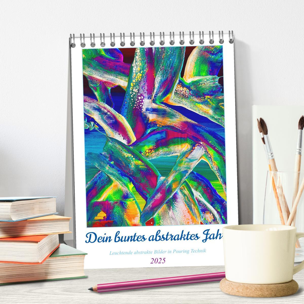 Bild: 9783435881192 | Dein buntes abstraktes Jahr (Tischkalender 2025 DIN A5 hoch),...