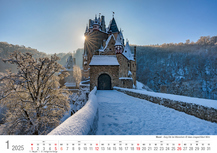 Bild: 9783965352117 | Mosel von Trier bis Koblenz 2025 Bildkalender A4 quer, spiralgebunden