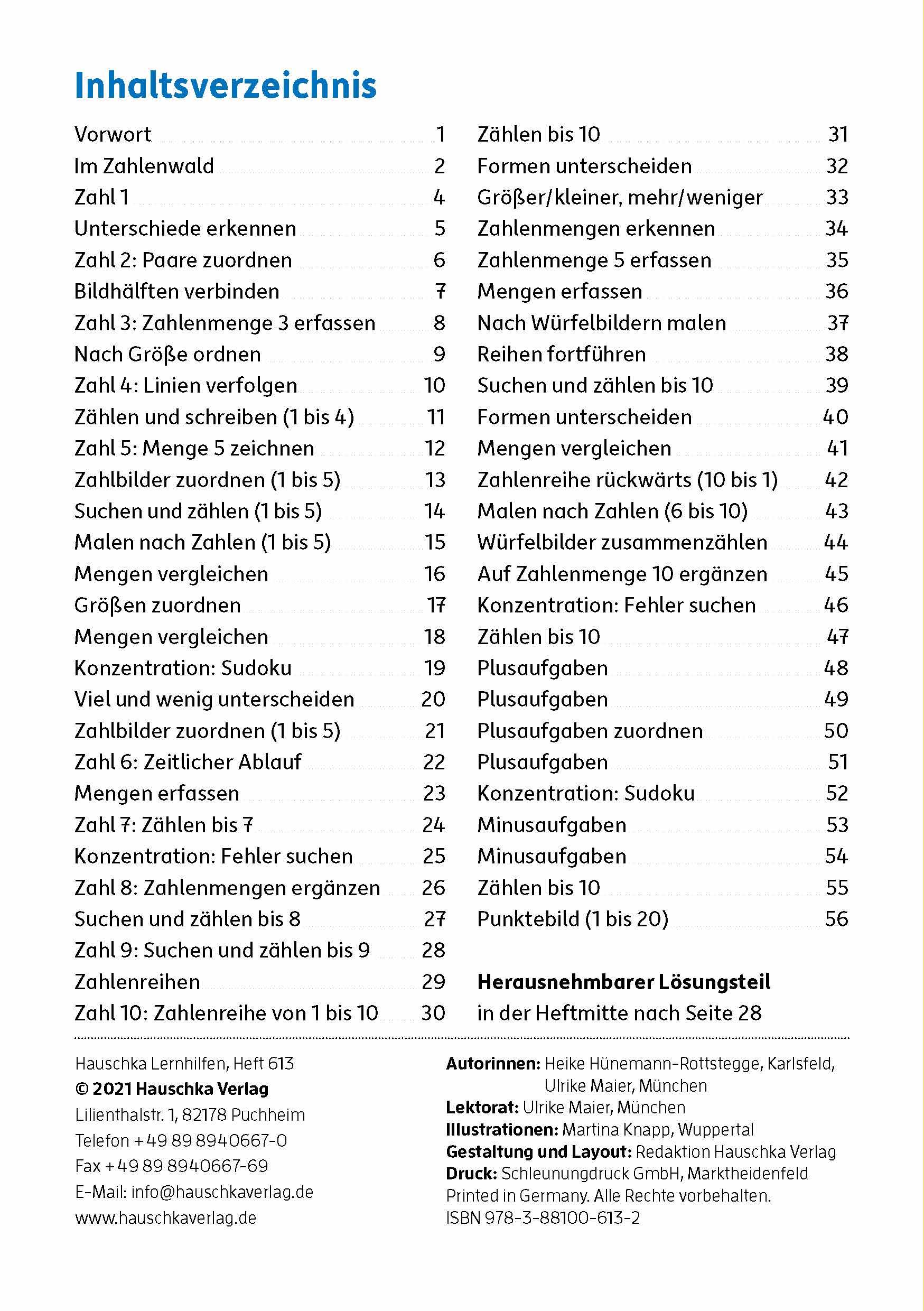 Bild: 9783881006132 | Vorschule: Zahlen entdecken | Ulrike Maier (u. a.) | Broschüre | 72 S.