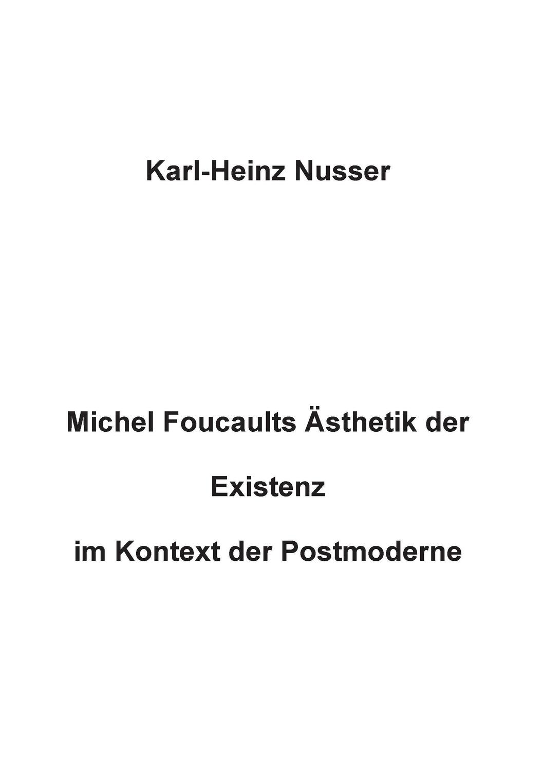 Cover: 9783734715747 | Michel Foucaults Ästhetik der Existenz im Kontext der Postmoderne