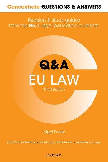Cover: 9780198853190 | Concentrate Questions and Answers EU Law | Foster | Taschenbuch | 2020