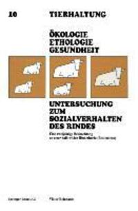 Cover: 9783764311384 | Untersuchung zum Sozialverhalten des Rindes | Reinhardt | Taschenbuch