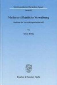 Cover: 9783428129300 | Moderne öffentliche Verwaltung | Klaus König | Buch | XV | Deutsch