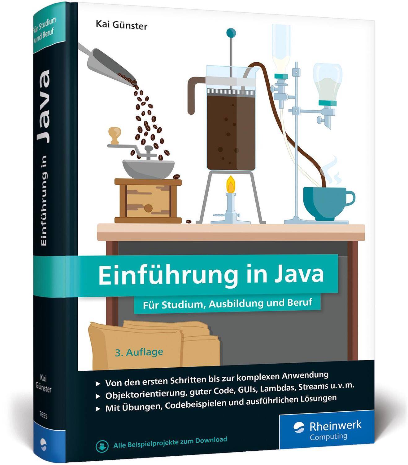 Cover: 9783836276559 | Einführung in Java | Kai Günster | Buch | Rheinwerk Computing | 736 S.