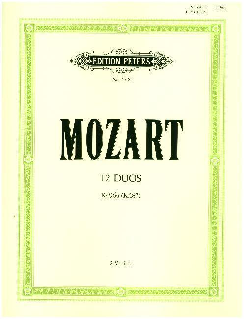 Cover: 9790014029197 | 12 Duos KV 487 (496a) | Für 2 Violinen | Mozart (u. a.) | Broschüre