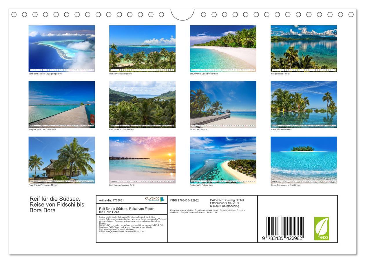 Bild: 9783435422982 | Reif für die Südsee. Reise von Fidschi bis Bora Bora (Wandkalender...