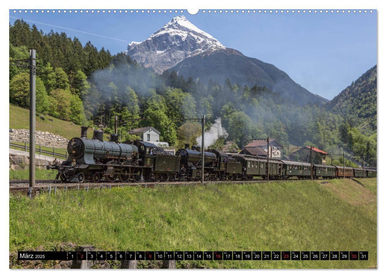 Bild: 9783435345649 | Eisenbahn-Nostalgie - Oldtimer auf Schweizer Schienen (Wandkalender...