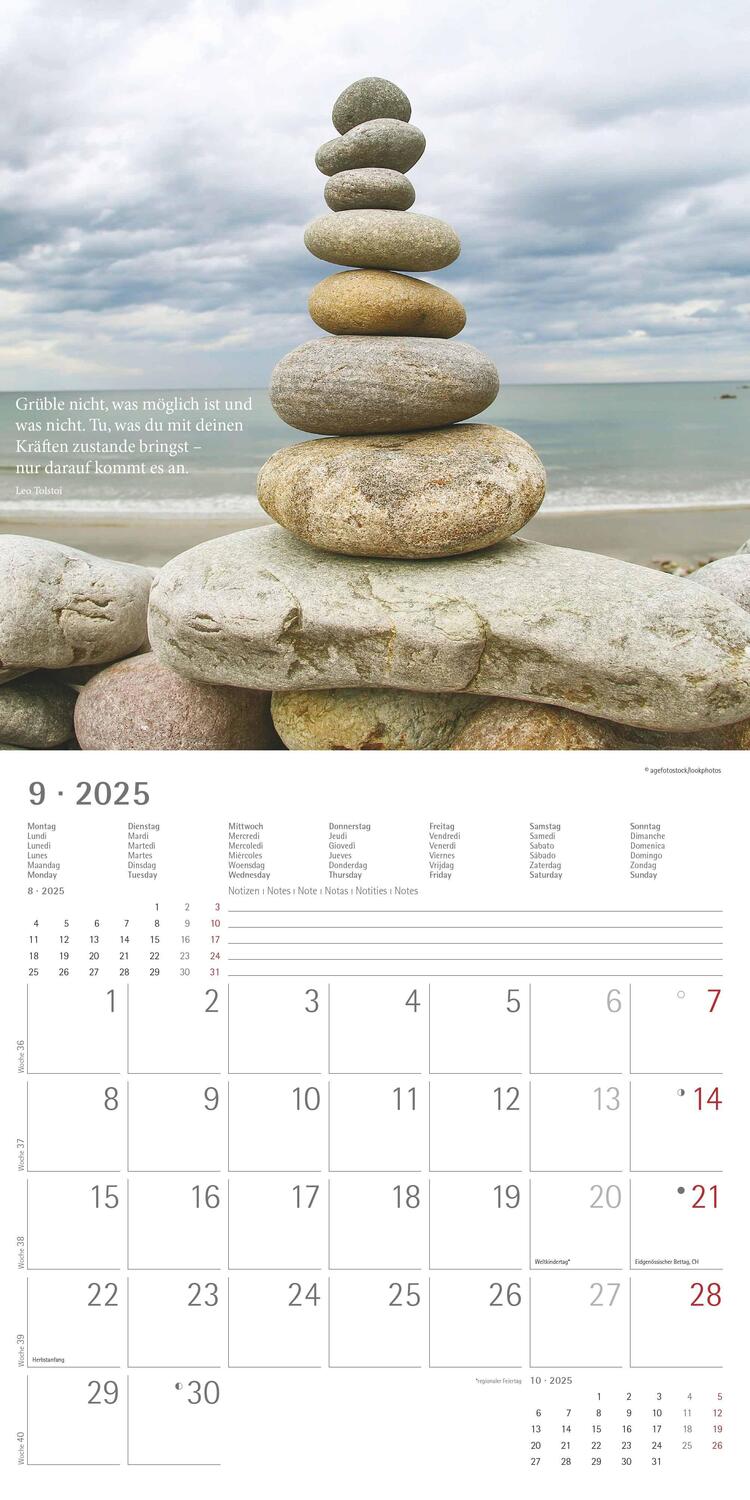 Bild: 4251732343149 | Meditation 2025 - Broschürenkalender 30x30 cm (30x60 geöffnet) -...