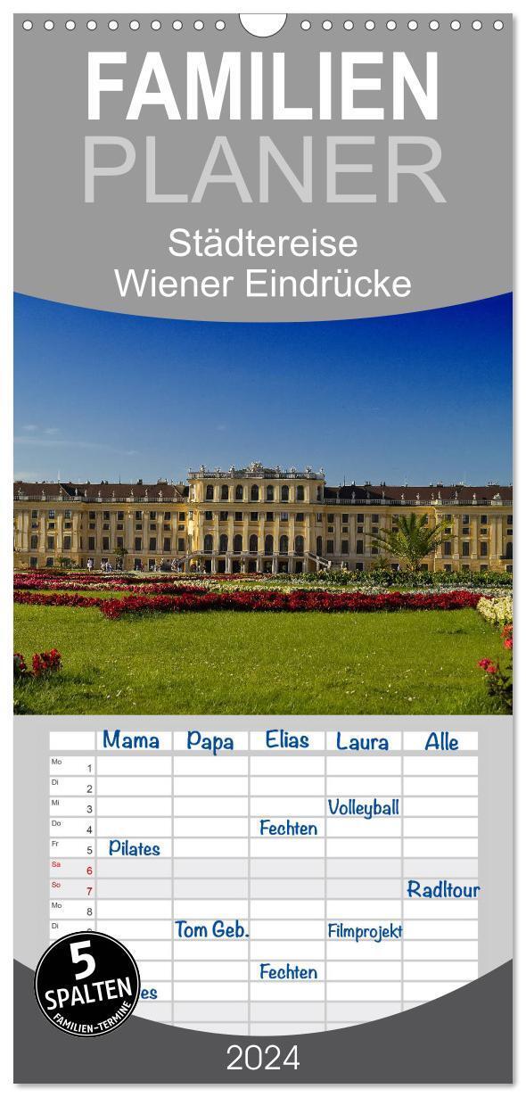 Cover: 9783675828926 | Familienplaner 2024 - Wiener Eindrücke mit 5 Spalten (Wandkalender,...