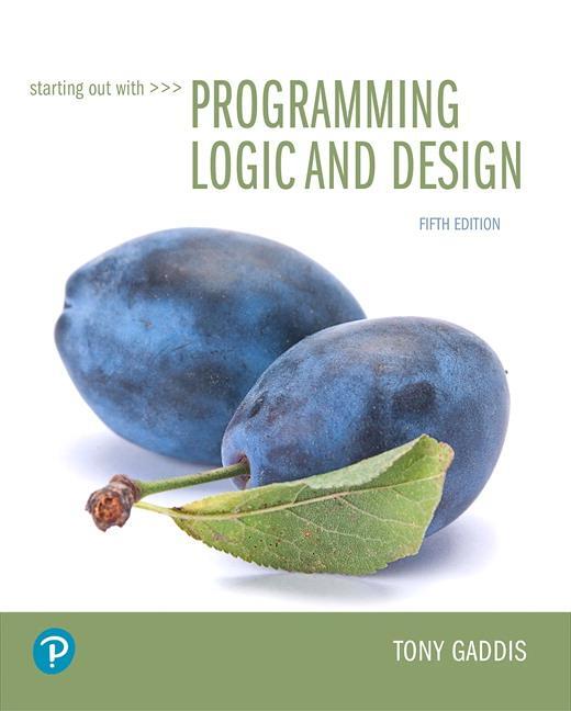 Cover: 9780134801155 | Starting Out with Programming Logic and Design | Tony Gaddis | Buch